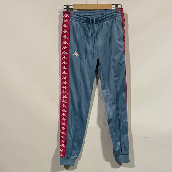 Kappa Pants - Kappa Light Blue Pants joggers track pants with Pink Accents